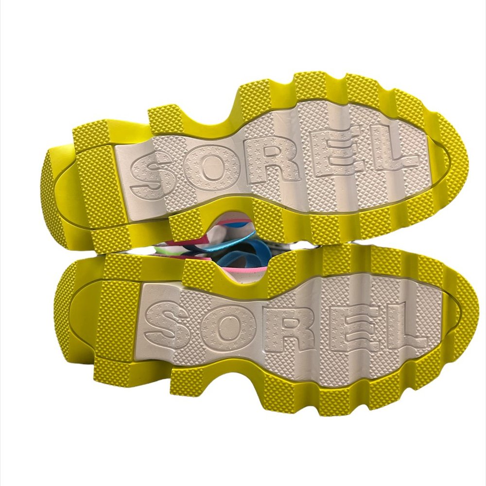 NEW Sorel Womens US Size 10.5 Kinetic Grip-Tape Leather Sandals, Bubble Gum - Picture 4 of 4